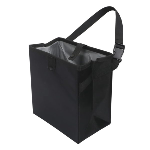Car Trash Can, Leak-Proof Waterproof Trash Bin Collapsible Portable Auto Garbage Bag Large Capacity Trashcan Storage Bag Multipurpose Car Organizer Hanging (Black)