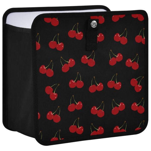 Red Cherry Car Trash Can, Foldable Hanging Car Trash Bag, Small Waterproof Car Accessories Garbage Bin