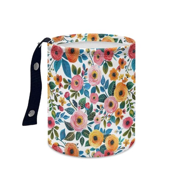 Car Trash Can Foldable Rubbish Bin Basket Bag Hanging Cup Holder Organizer with Strap Mini Car Interior Accessories for Fit Most Cars, s, Trucks