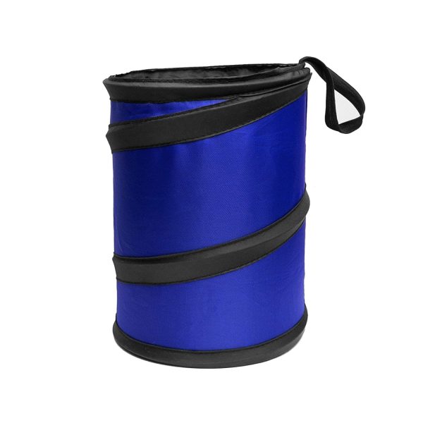 Automotive Waterproof Portable Collapsible Small Trash Can Garbage Container fits Most Cars,Polyethylene, s, and Trucks Blue