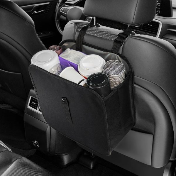 Foldable Car Trash Can, Collapsible Garbage Bag for Car, Hanging Waterproof Leakproof Trash Can Storage Bag, Automotive Interior Accessories, Multifunctional Car Storage Bag (3 Gallon)